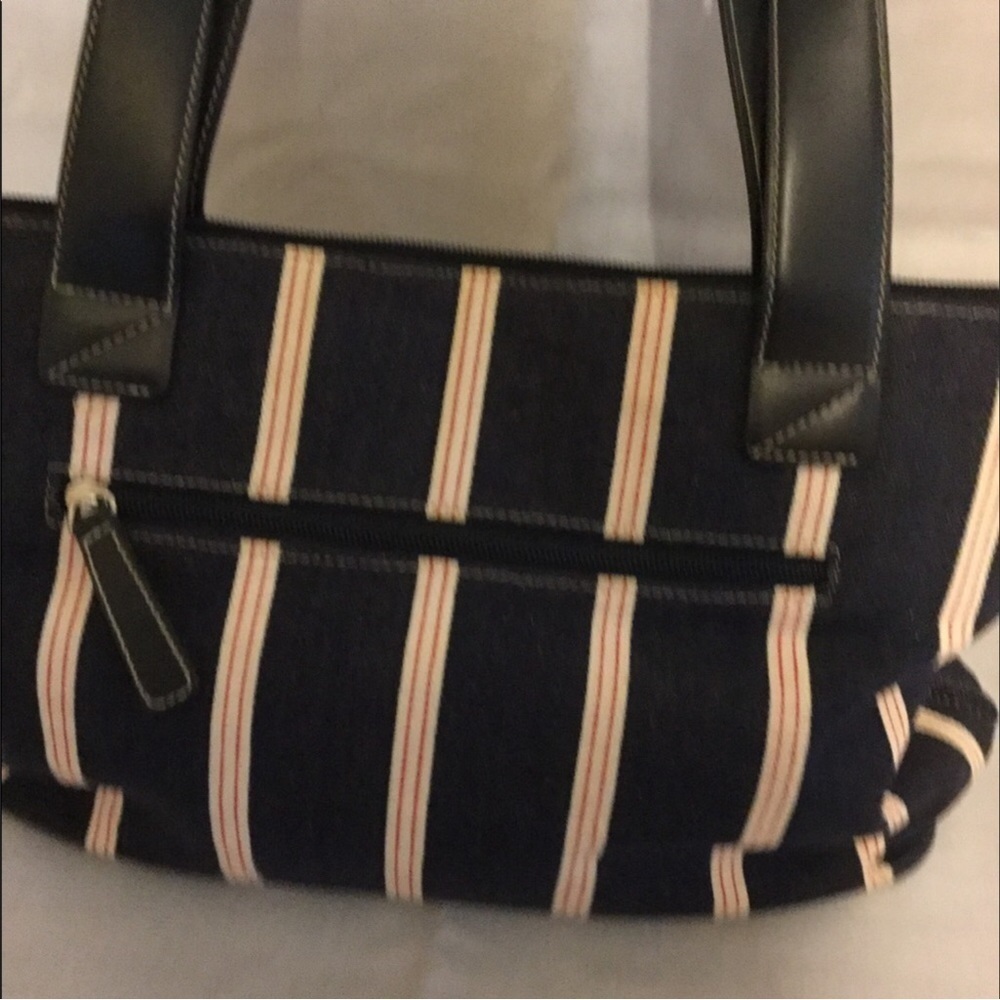 Andrew Jones New York Blue & Tan Denim Handbag - Picture 5 of 7